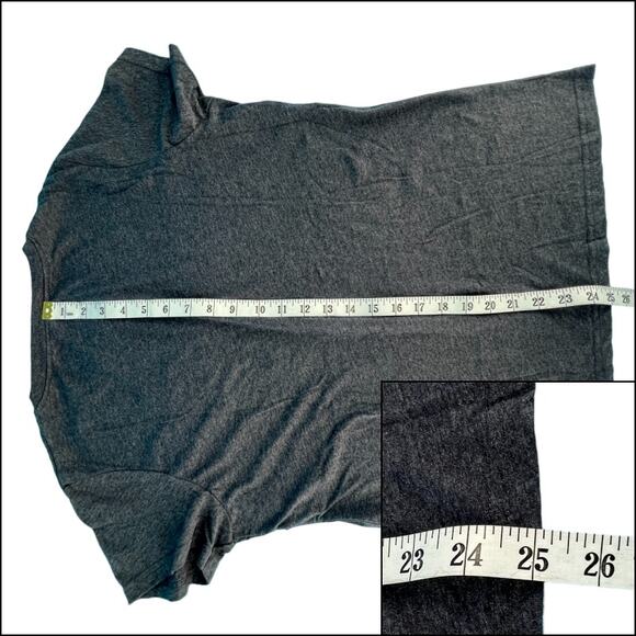 LAT Short Sleeve Crew Neck Tee Shirt Top Ladies Size Large Smoke - Picture 10 of 11